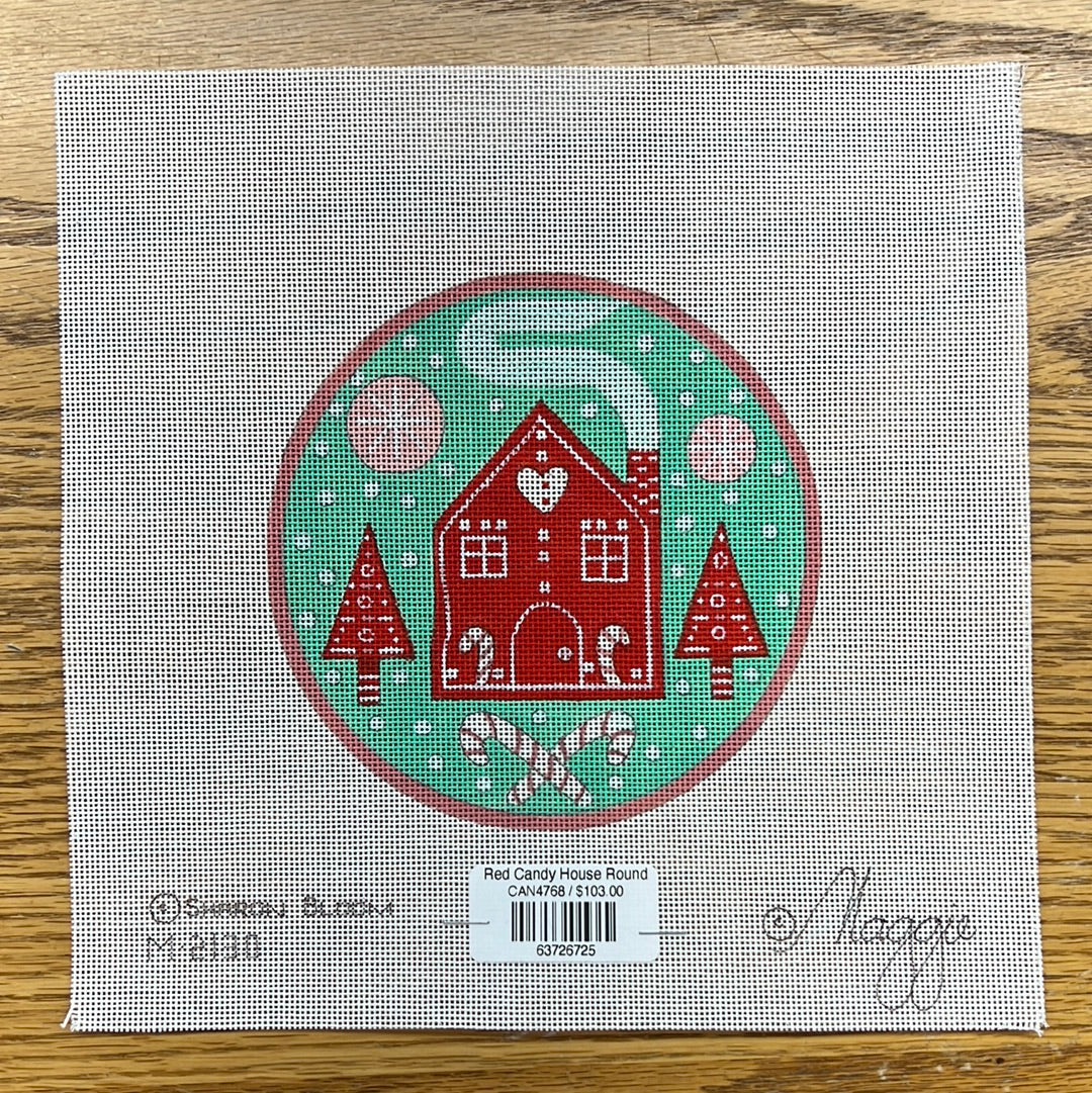 Red Candy House Round The Needlepoint Clubhouse