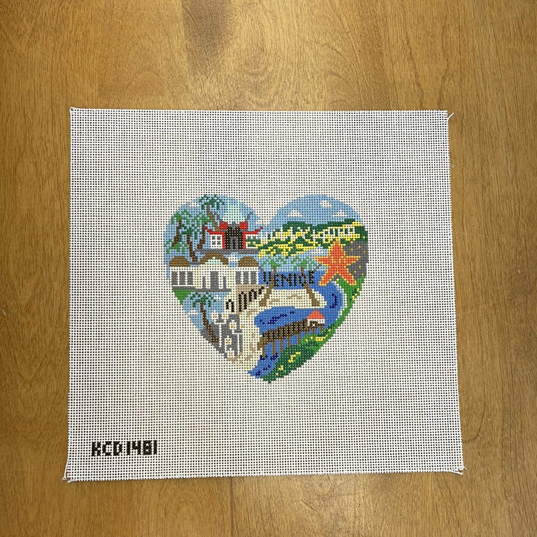 Los Angeles Heart The Needlepoint Clubhouse