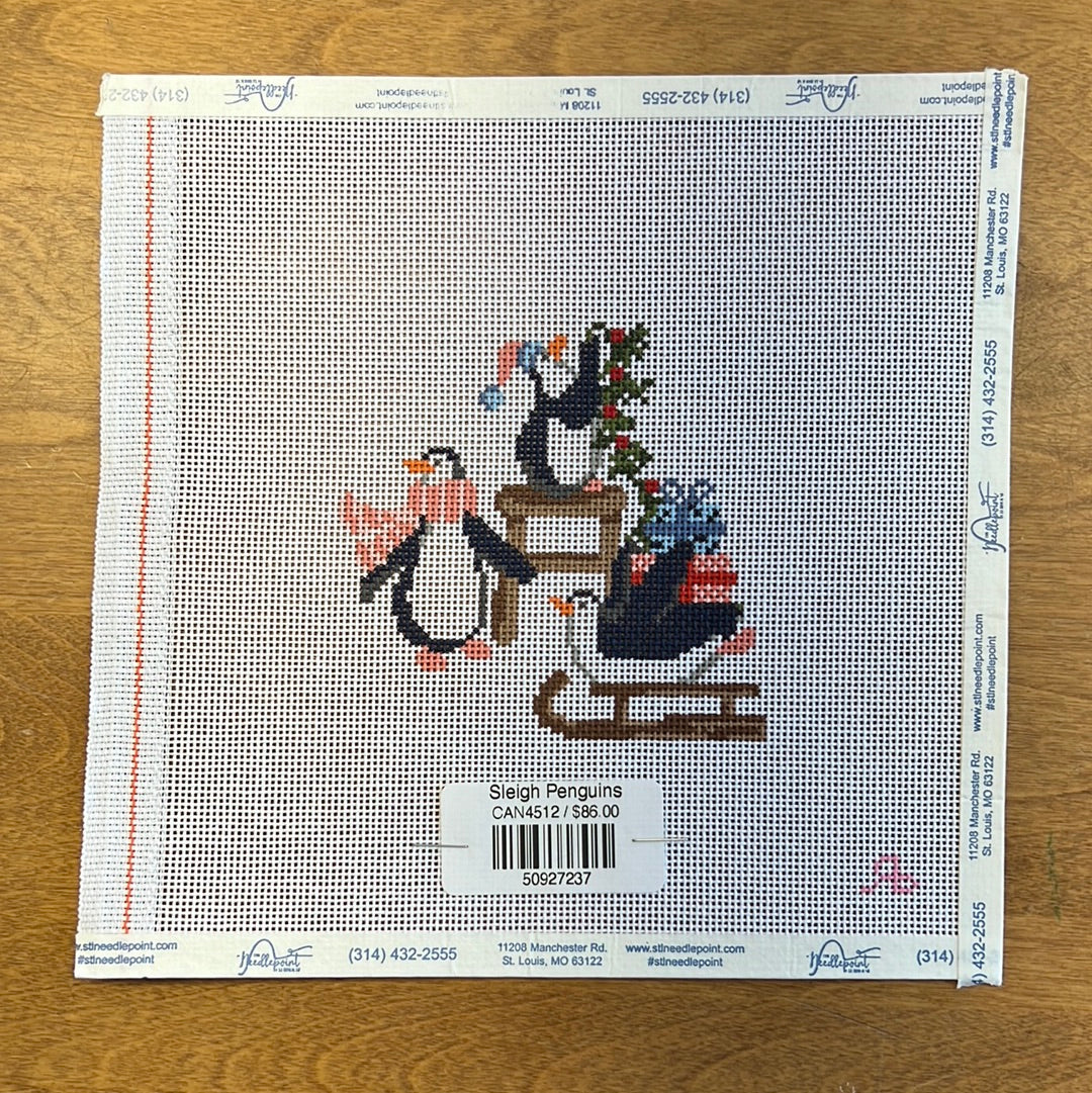 Sleigh Penguins The Needlepoint Clubhouse