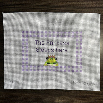 Princess Sleeps Here Purple Frog