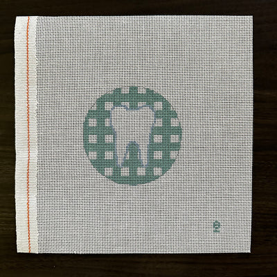 Teal Gingham Tooth Round