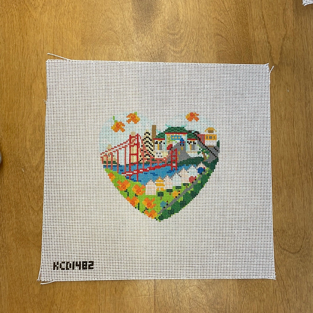 San Francisco Heart The Needlepoint Clubhouse