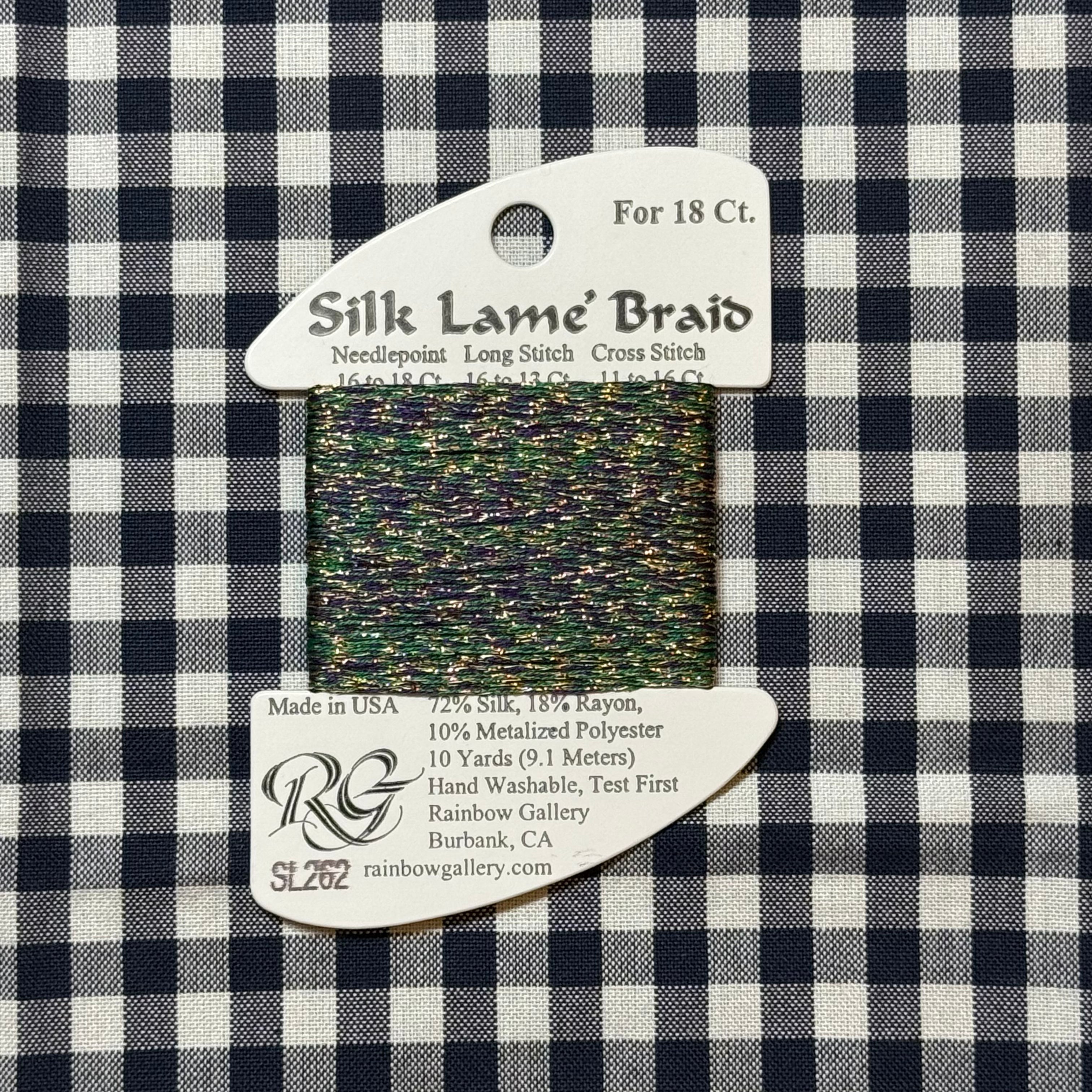 SL262 Mardi Gras Silk Lame Braid The Needlepoint Clubhouse