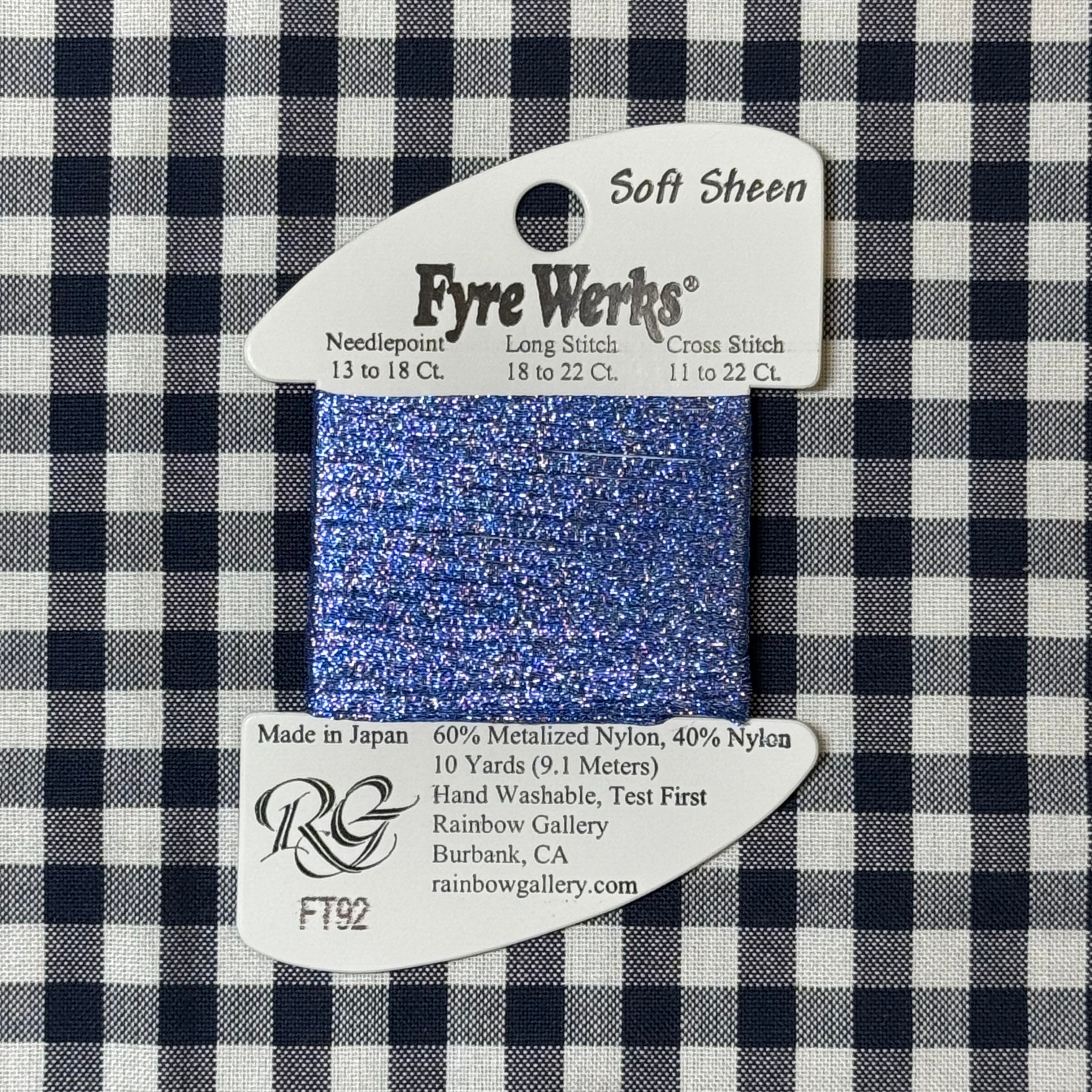 FT92 Azure Blue | Fyre Werks Soft Sheen – The Needlepoint Clubhouse