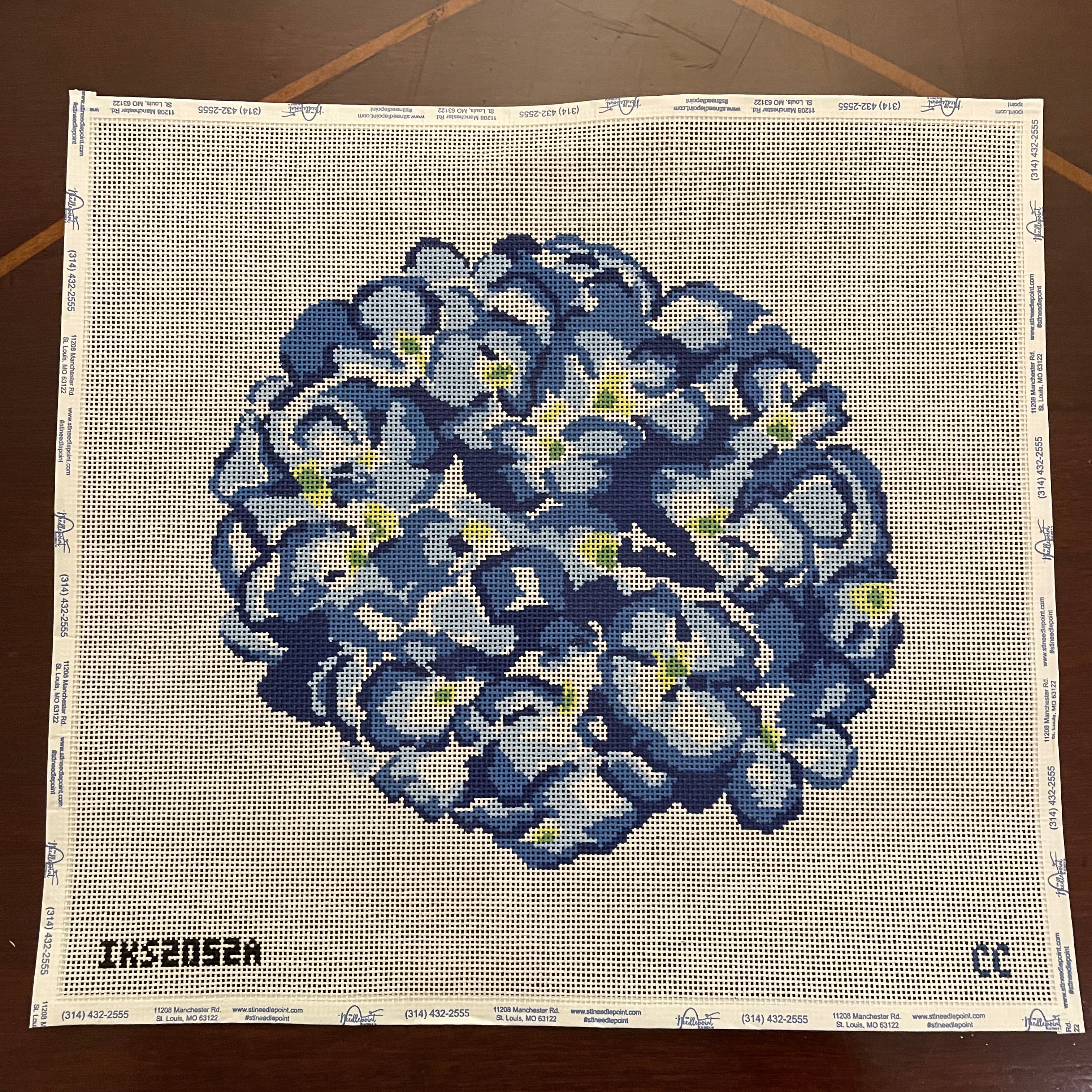 Blue Hydrangea – The Needlepoint Clubhouse