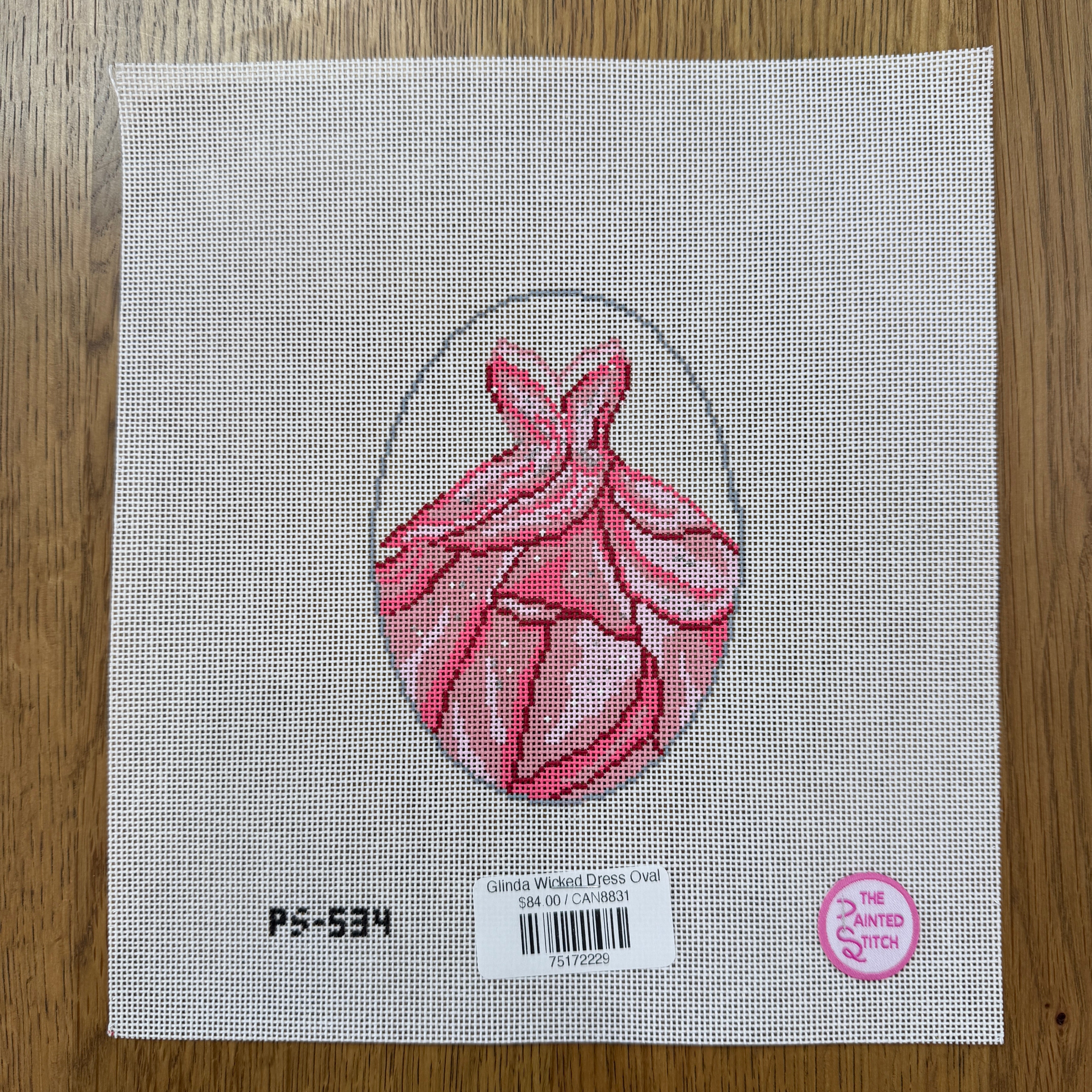 Glinda Wicked Dress Oval – The Needlepoint Clubhouse
