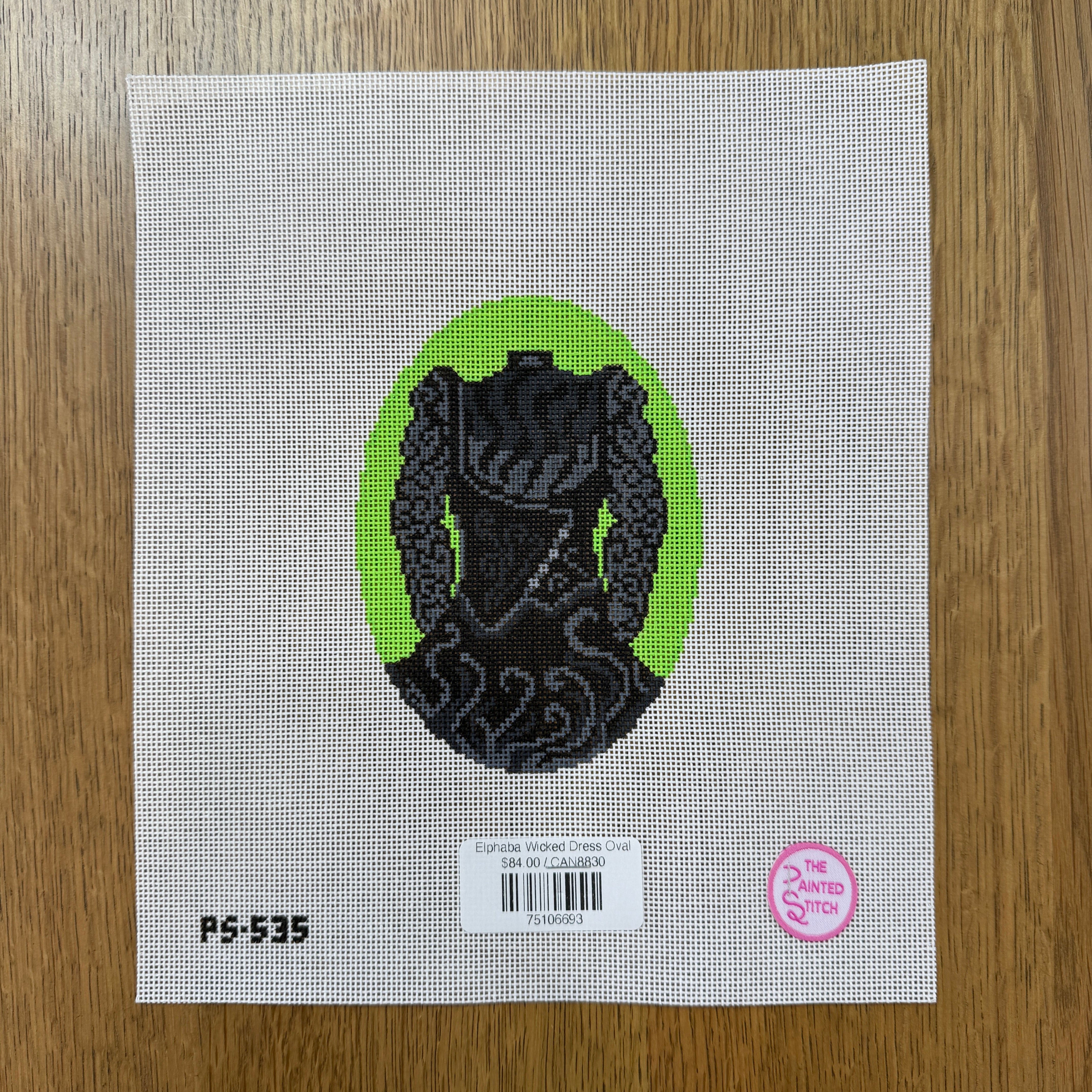 Elphaba Wicked Dress Oval  The Needlepoint Clubhouse