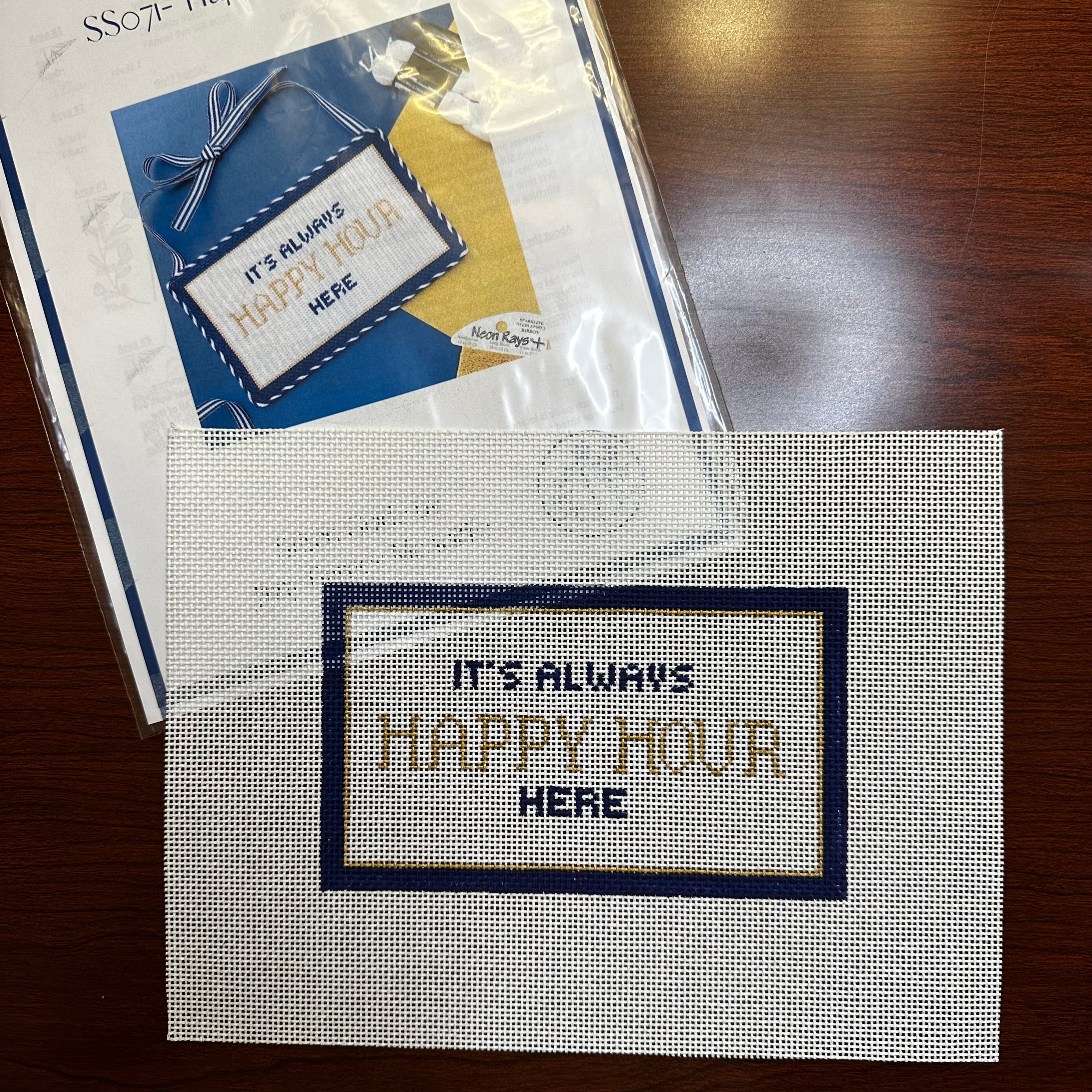 Happy Hour Canvas and Stitch Guide The Needlepoint Clubhouse