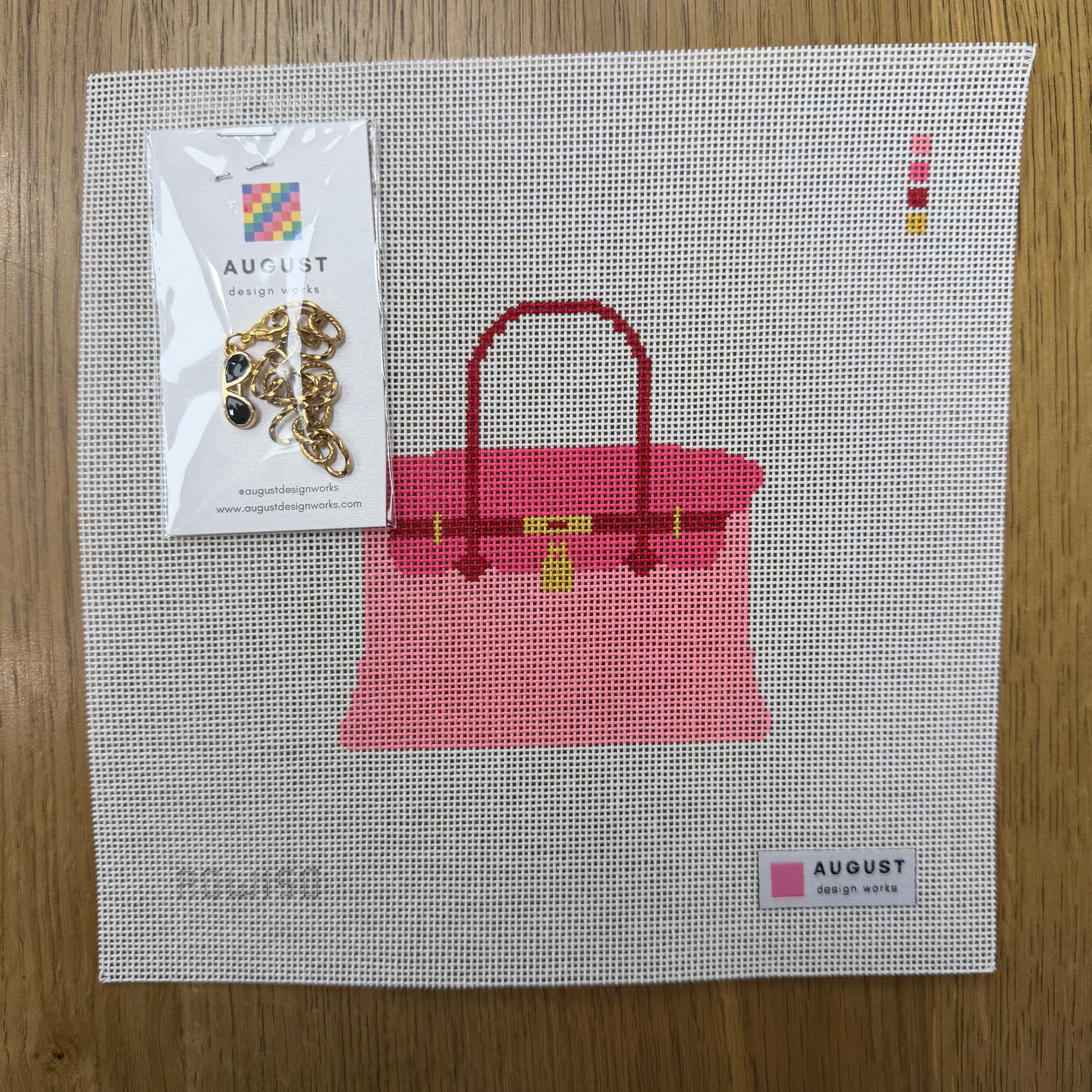 The Bougie Bag Charm: Pink – The Needlepoint Clubhouse