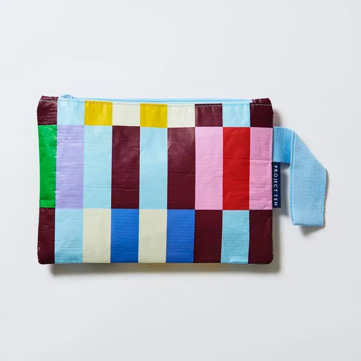 Multi Stripe Mini Zip Pouch – The Needlepoint Clubhouse
