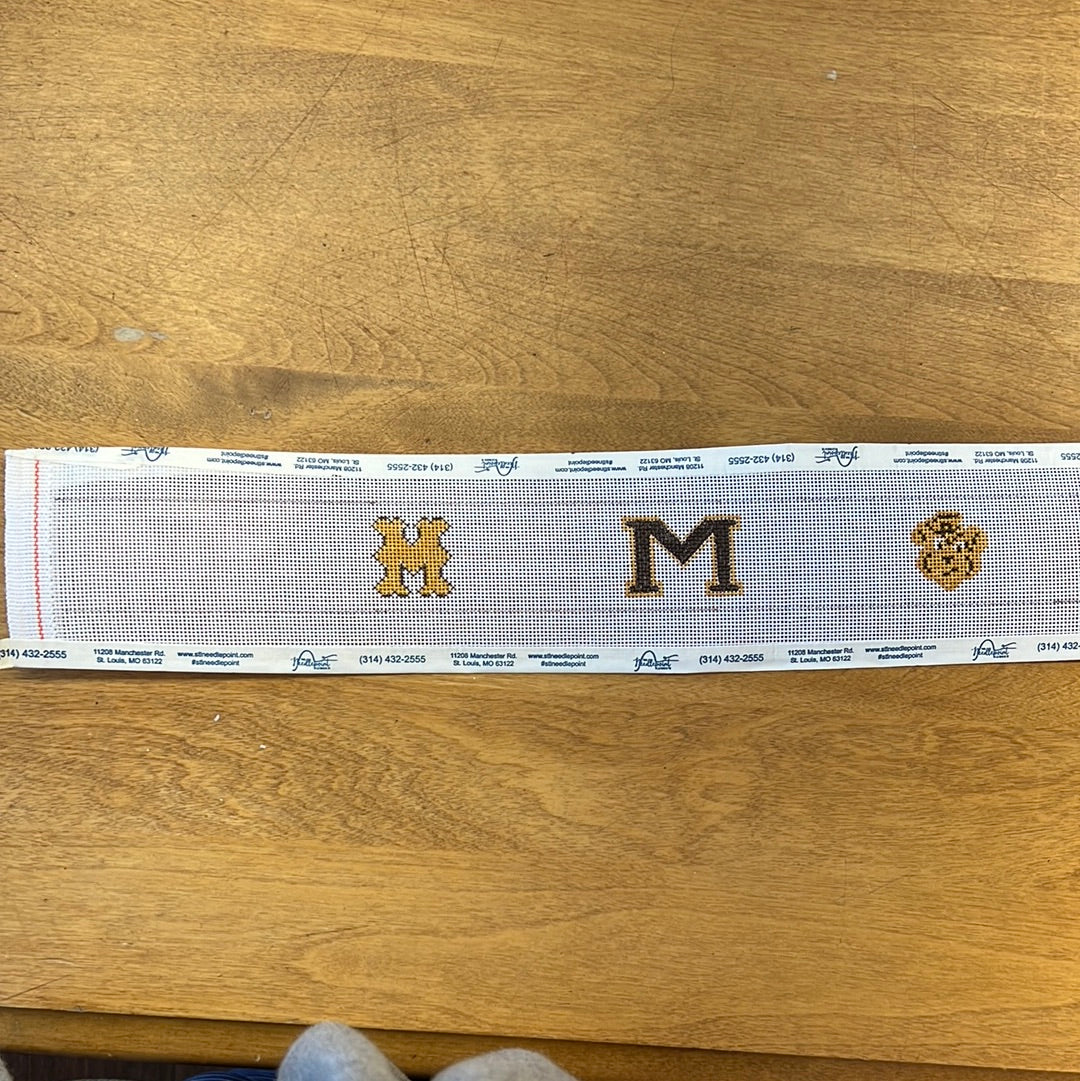 Mizzou Logo Progression Belt The Needlepoint Clubhouse