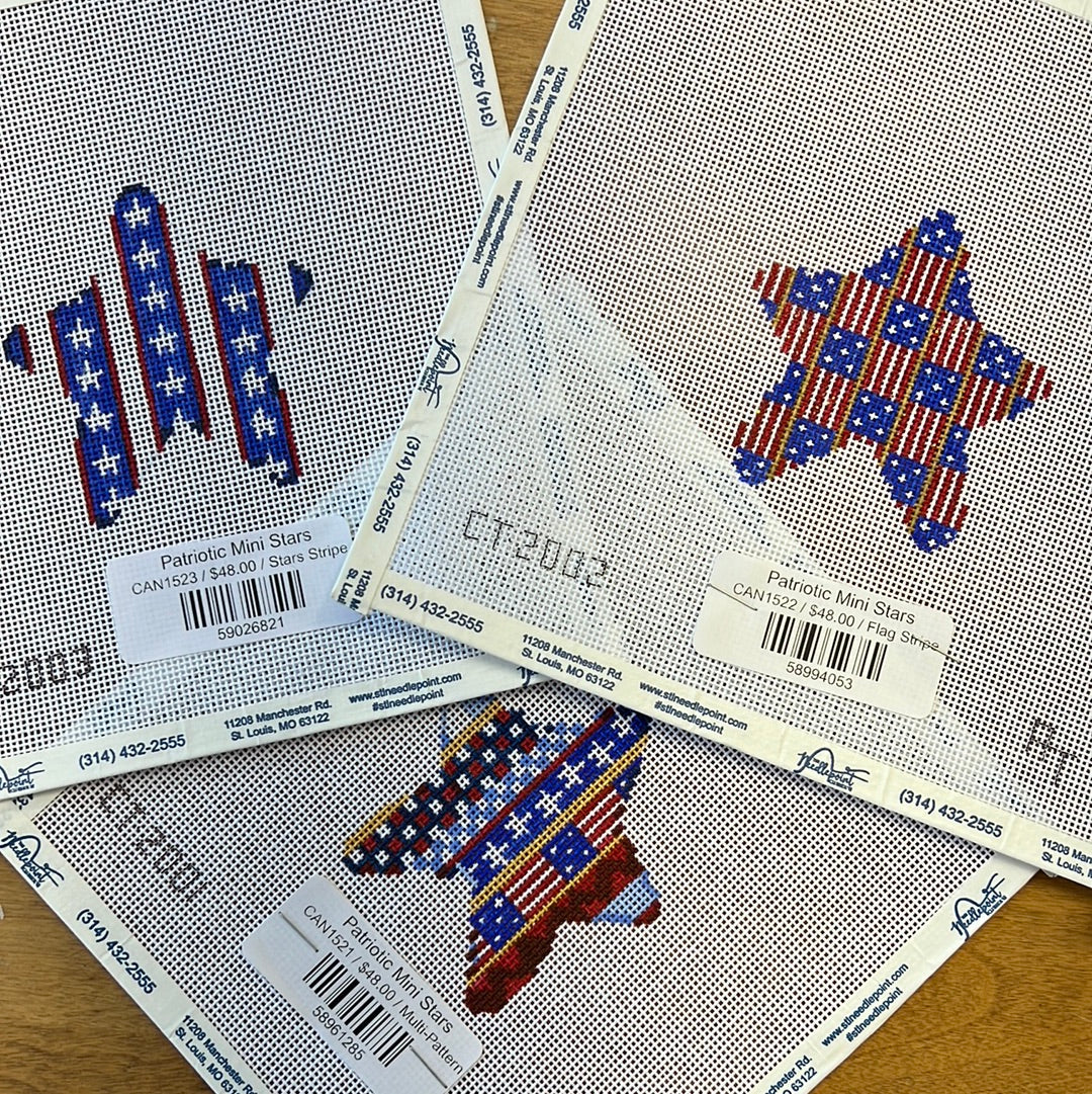 Patriotic Mini Stars The Needlepoint Clubhouse