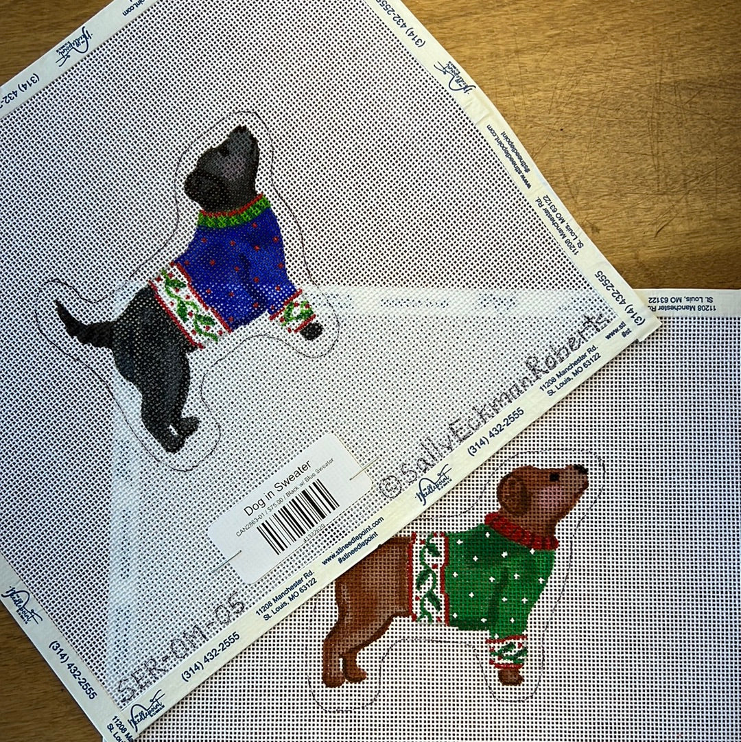 Dog in Sweater The Needlepoint Clubhouse