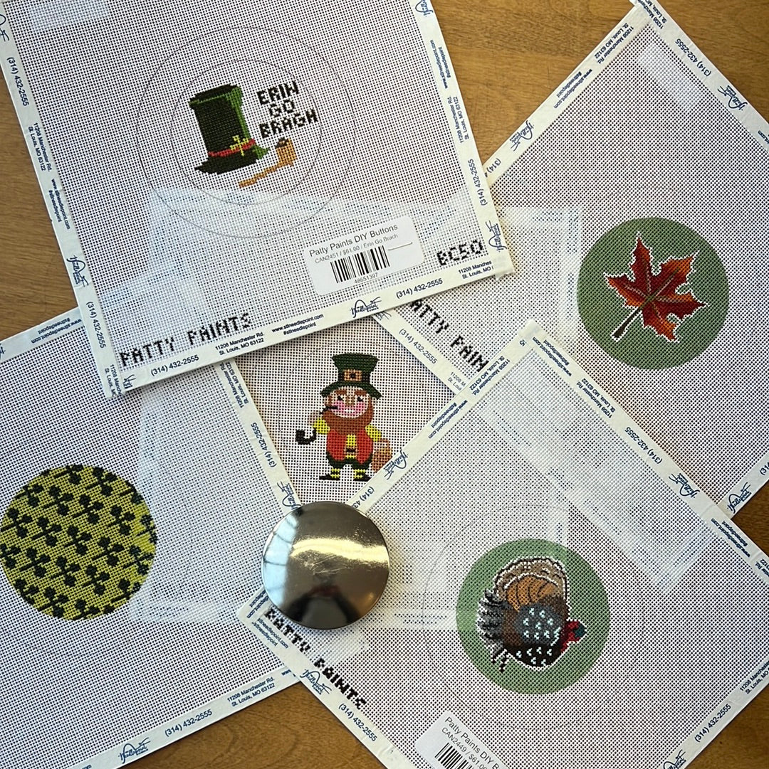 Patty Paints DIY Buttons The Needlepoint Clubhouse