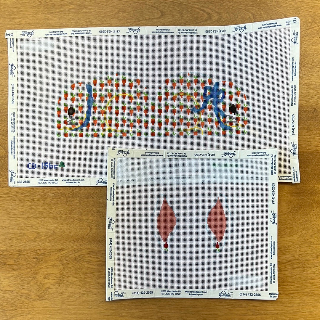 2 Sided Carrot Bunny - Small 156c – The Needlepoint Clubhouse