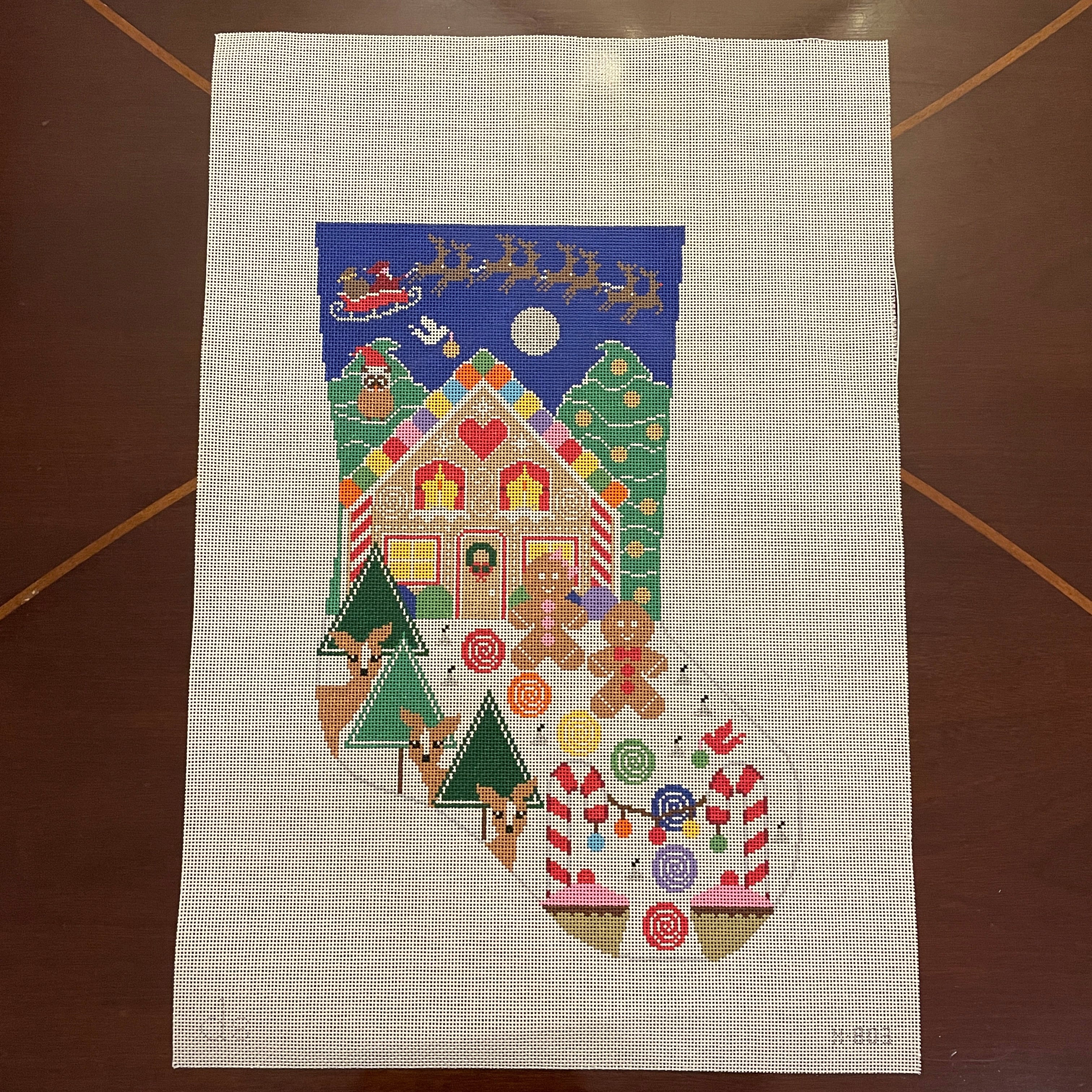 Gingerbread Stocking – The Needlepoint Clubhouse