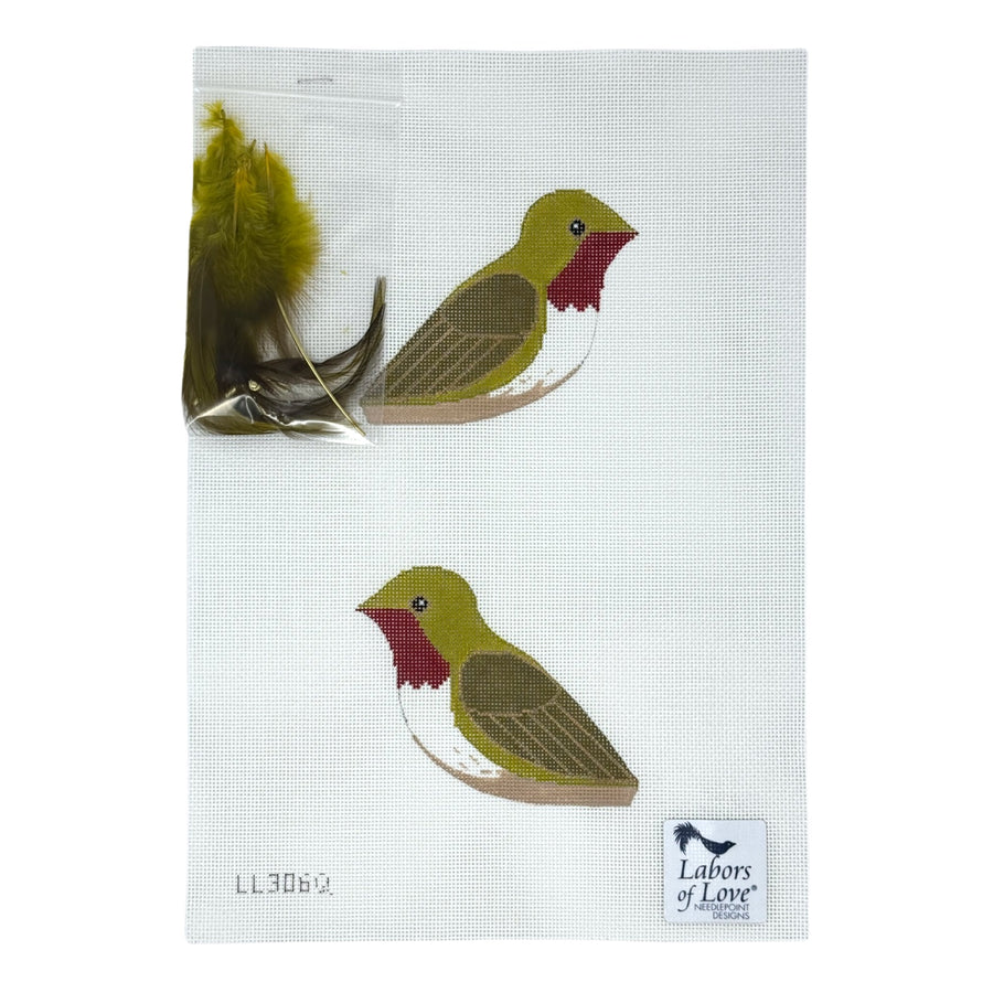 Ruby Throated Hummingbird | Clip-on Bird – The Needlepoint Clubhouse