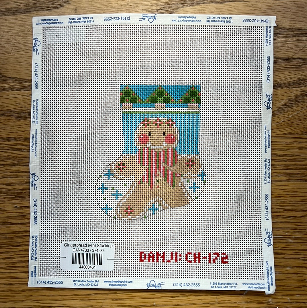 Gingerbread Mini Stocking – The Needlepoint Clubhouse
