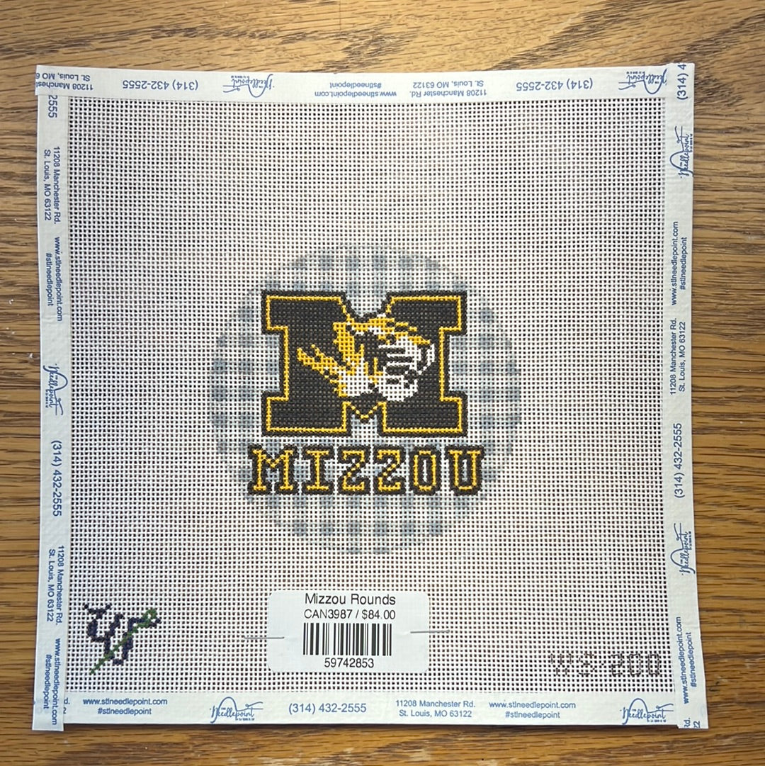 Mizzou Gingham Round The Needlepoint Clubhouse