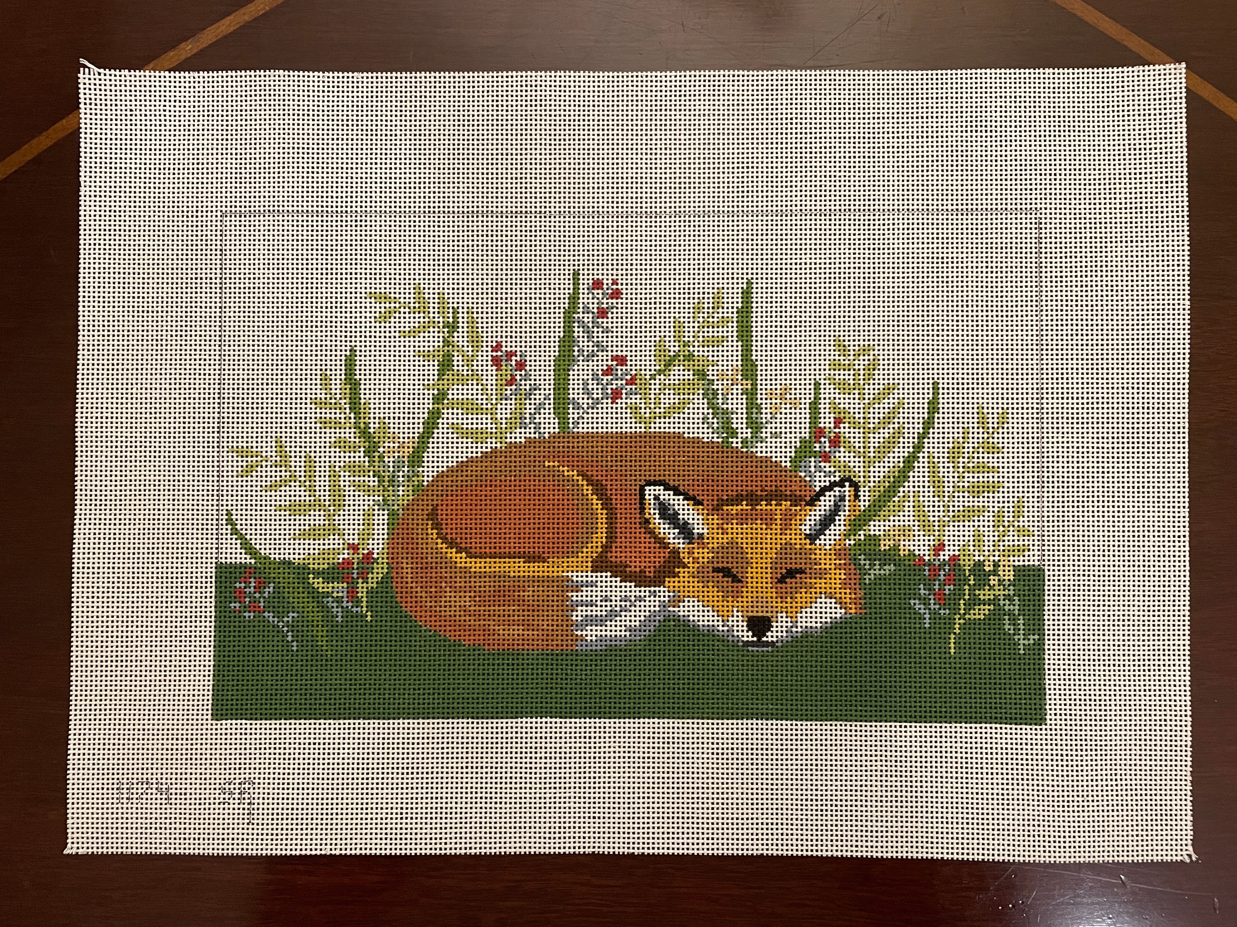 Sleeping Fox – The Needlepoint Clubhouse