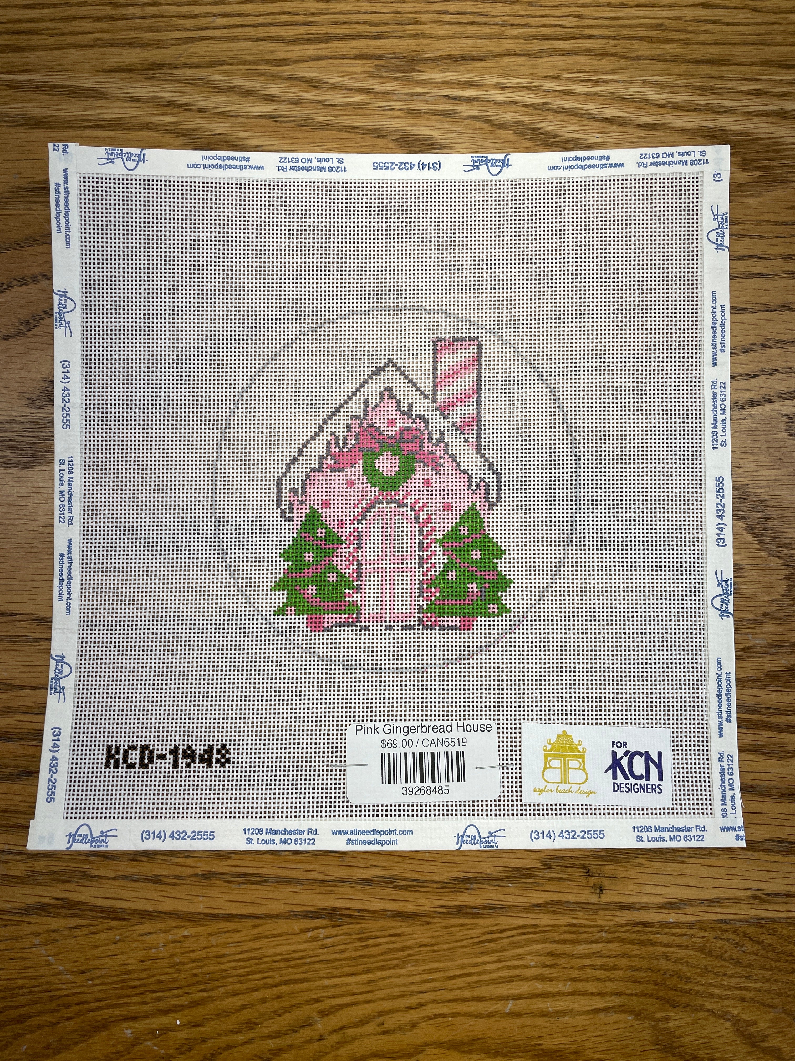 Pink Gingerbread House – The Needlepoint Clubhouse