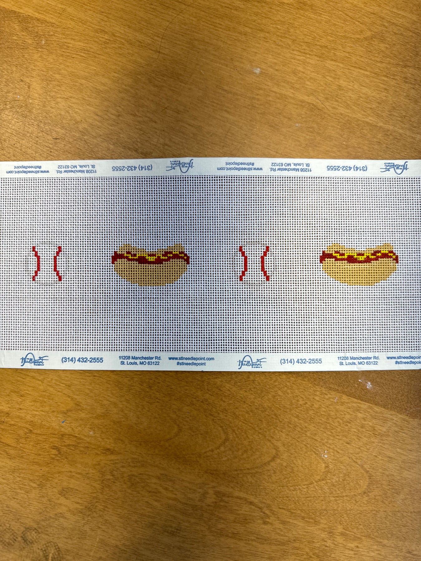 Baseball and Hot Dogs Belt The Needlepoint Clubhouse