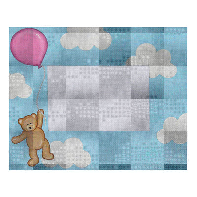 BB06 Flying High Teddy Plaque/Frame Pink 