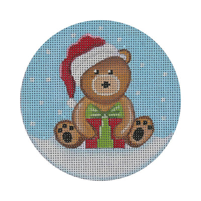 BB13 Brown Santa Bear w/Present
