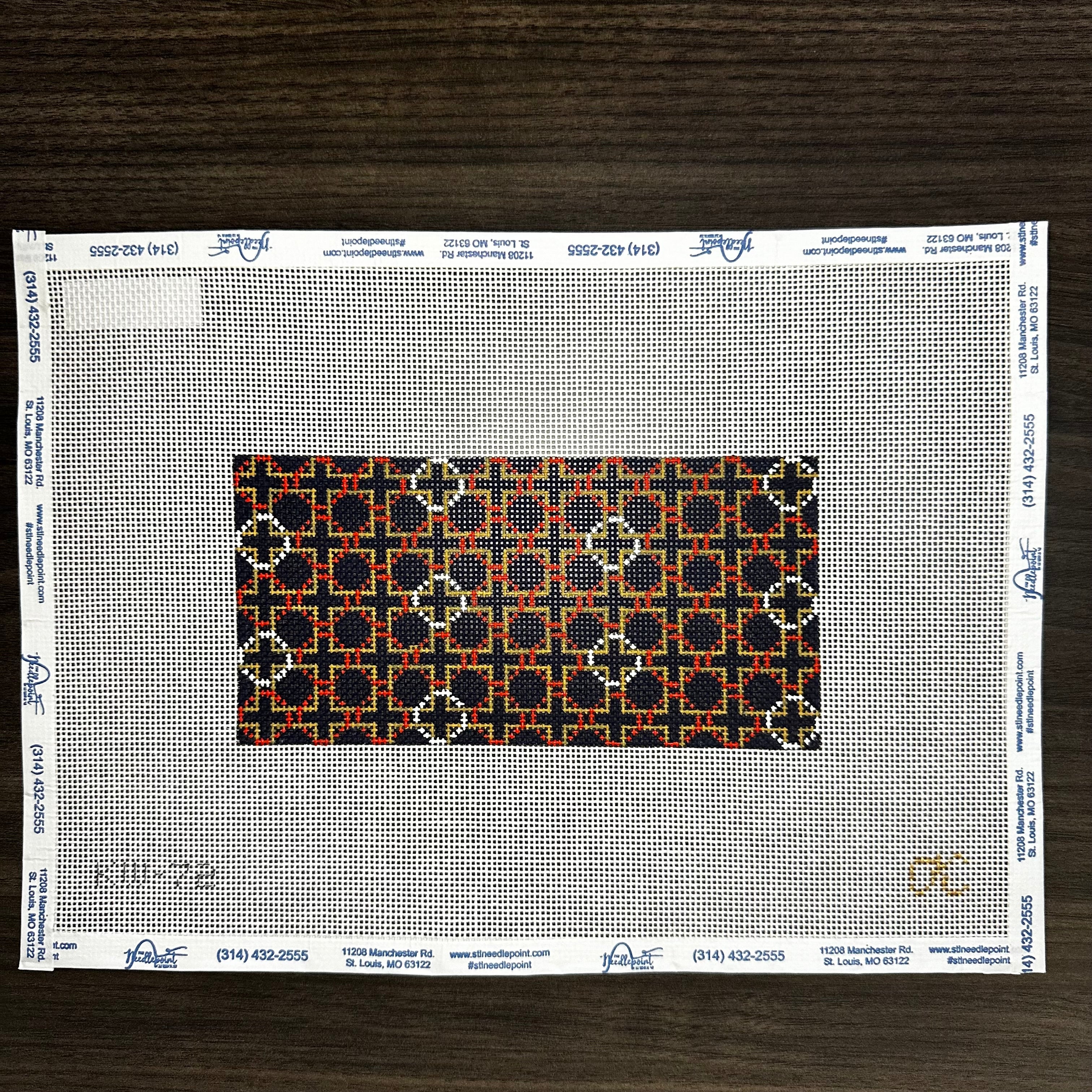 Geomoetric Inset Navy Geometric Insert – The Needlepoint Clubhouse