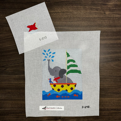 Elephant in a Boat Tooth Fairy Pillow