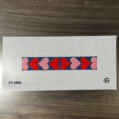 Hearts Key Fob - Red and Pink