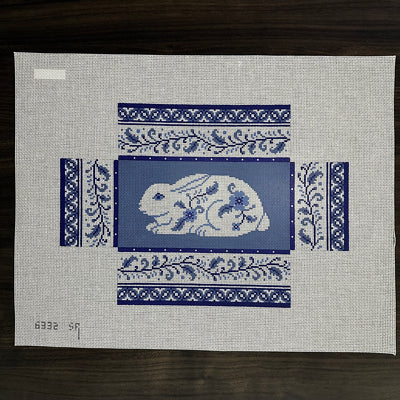 Blue White Rabbit Brick Cover