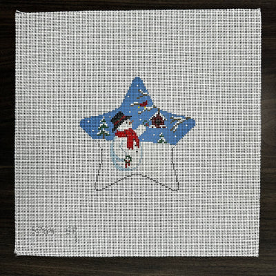 Snowman with Wreath Star