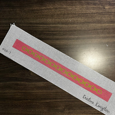 Green Chain on Pink Sunglass Strap