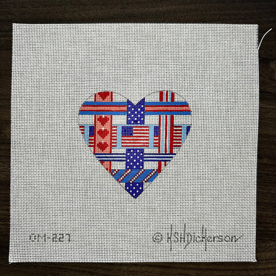 Patriotic Ribbon Heart