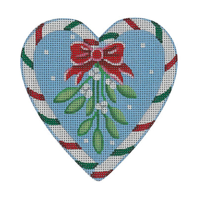 CCH01 Candy Cane Heart, Mistletoe