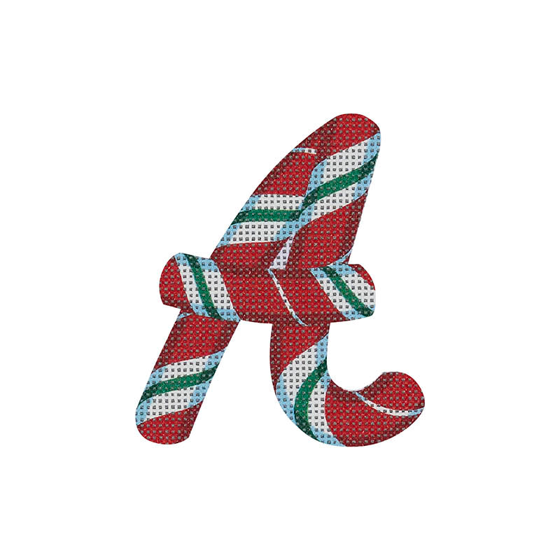 CCL-A* Candy Cane Letter A – The Needlepoint Clubhouse