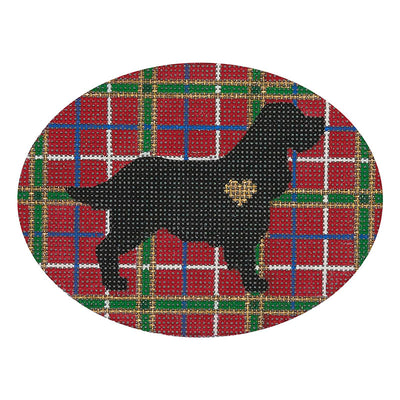 DGS09 Plaid Silhouette Springer Spaniel