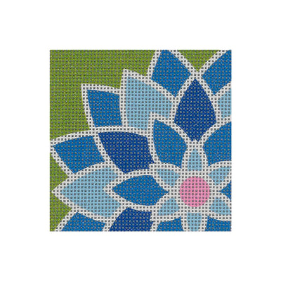 FL03* Blue Graphic Flower, Sq.