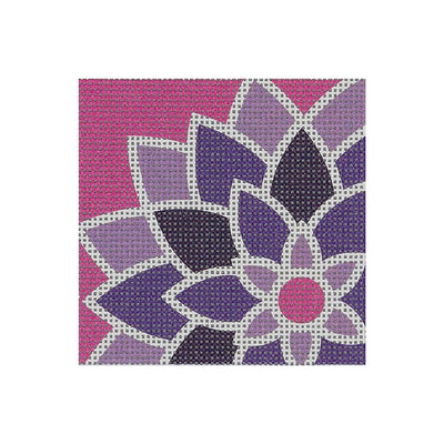 FL05* Purple Graphic Flower, Sq.