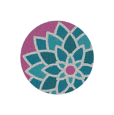 FL12* 3" dia Graphic flower, Bluegreen