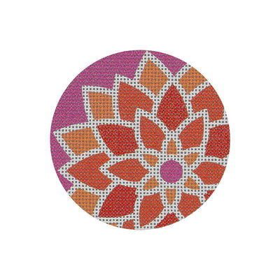 FL14* 3" dia Graphic flower, Orange