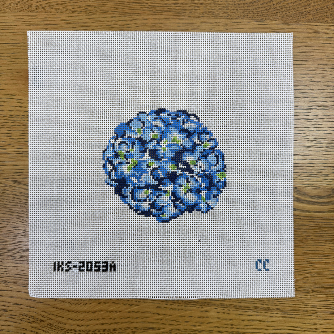 Blue Hydrangea Ornament – The Needlepoint Clubhouse