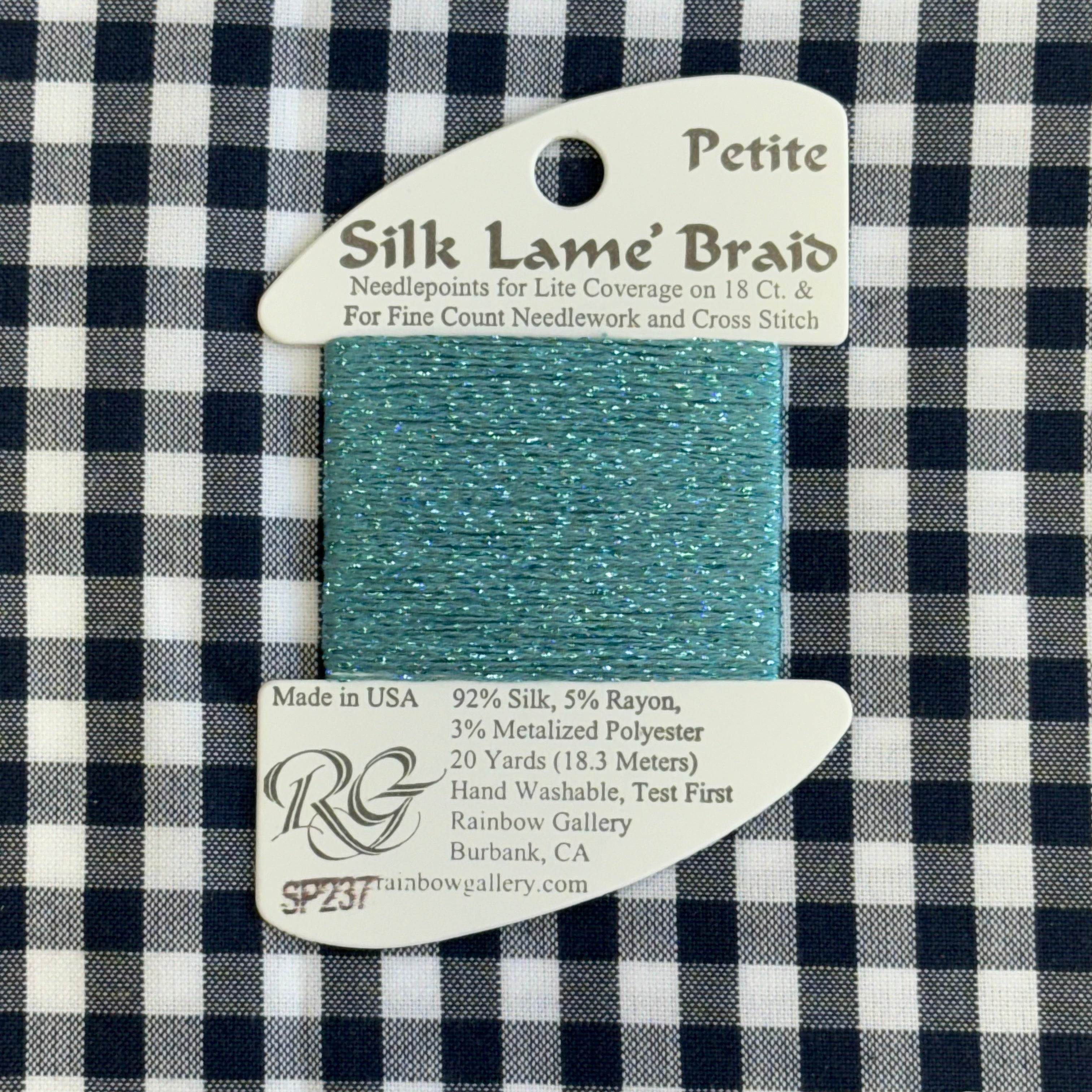 SP237 Aqua Bay | Silk Lame Petite – The Needlepoint Clubhouse