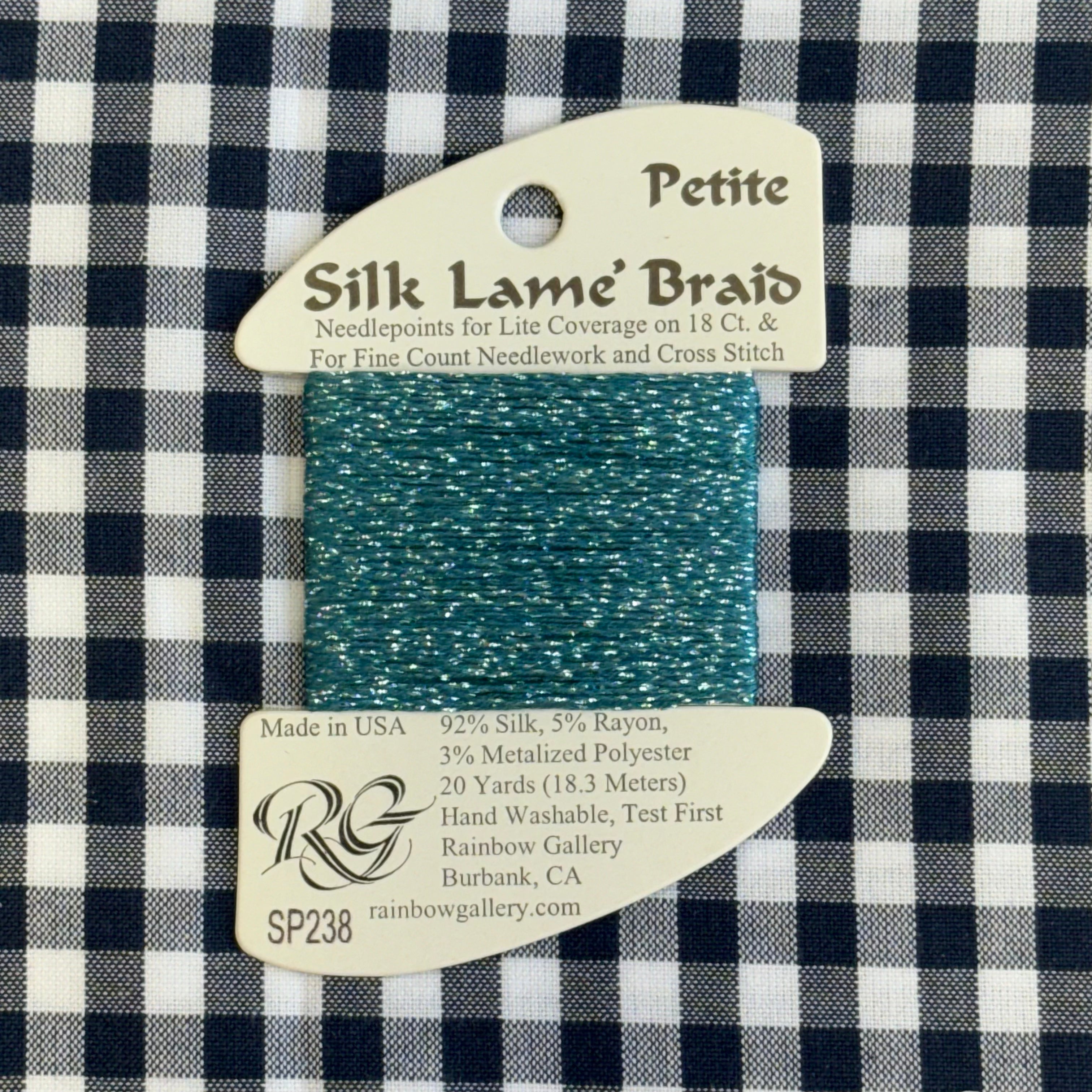 SP238 Teal Zeal | Silk Lame Petite – The Needlepoint Clubhouse