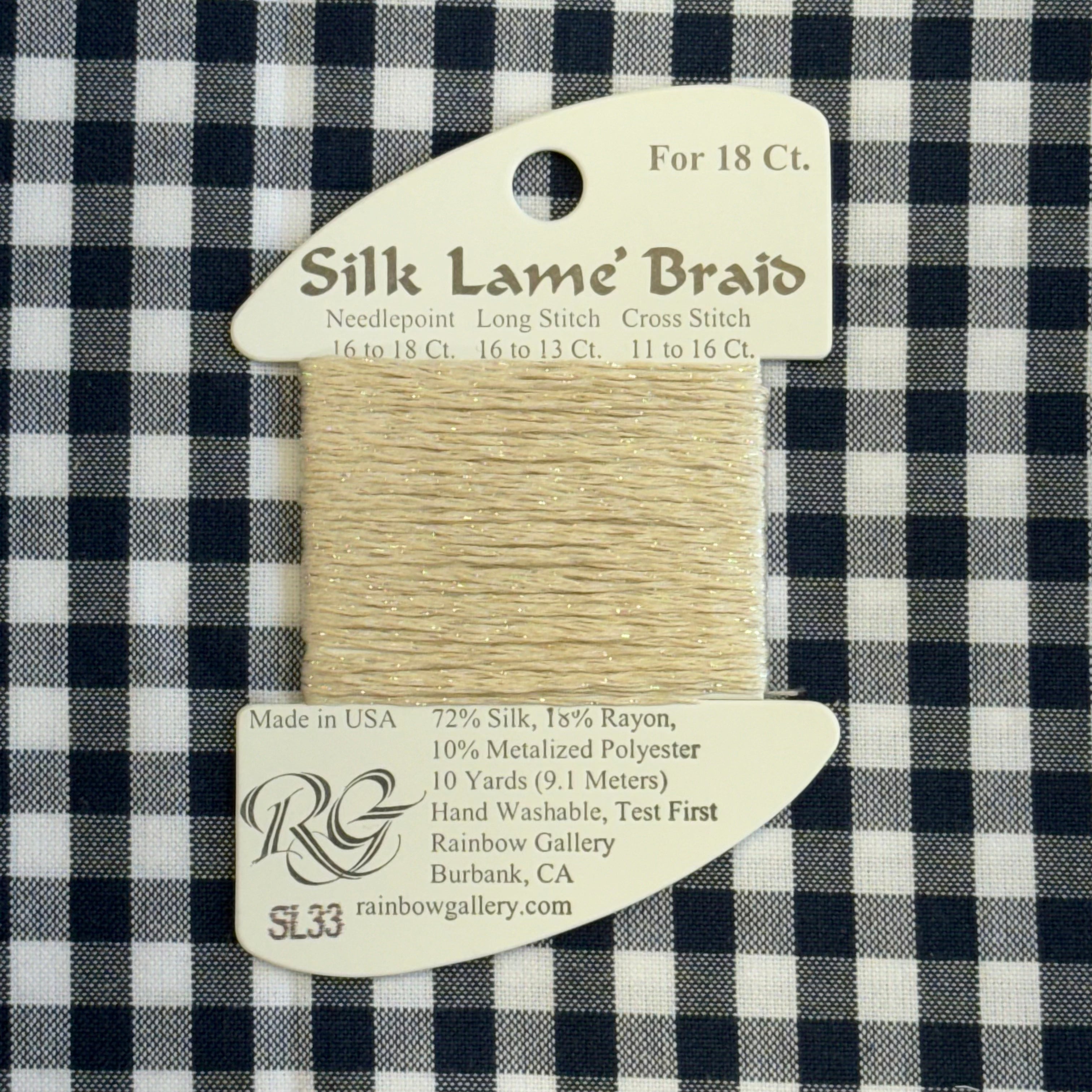 SL33 Eggshell | Silk Lame – The Needlepoint Clubhouse