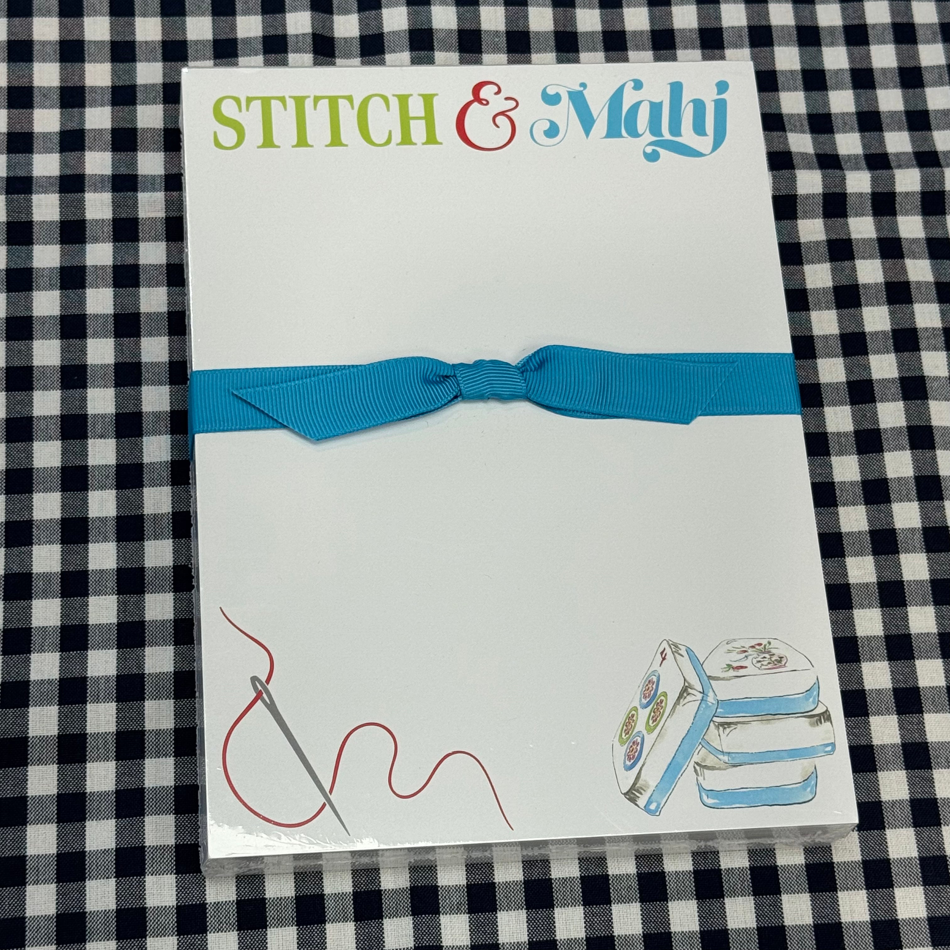 Stitch & Mahj Notepad – The Needlepoint Clubhouse
