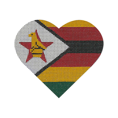 HT32 Zimbabwe Flag Heart