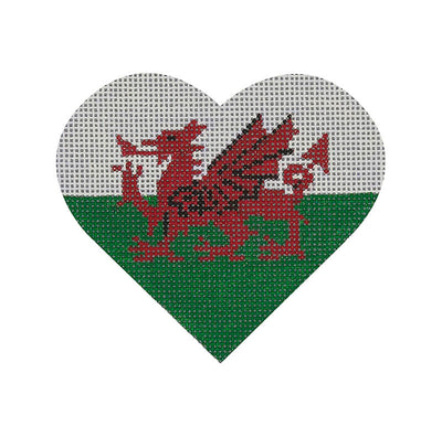 HT37 Wales Flag Heart