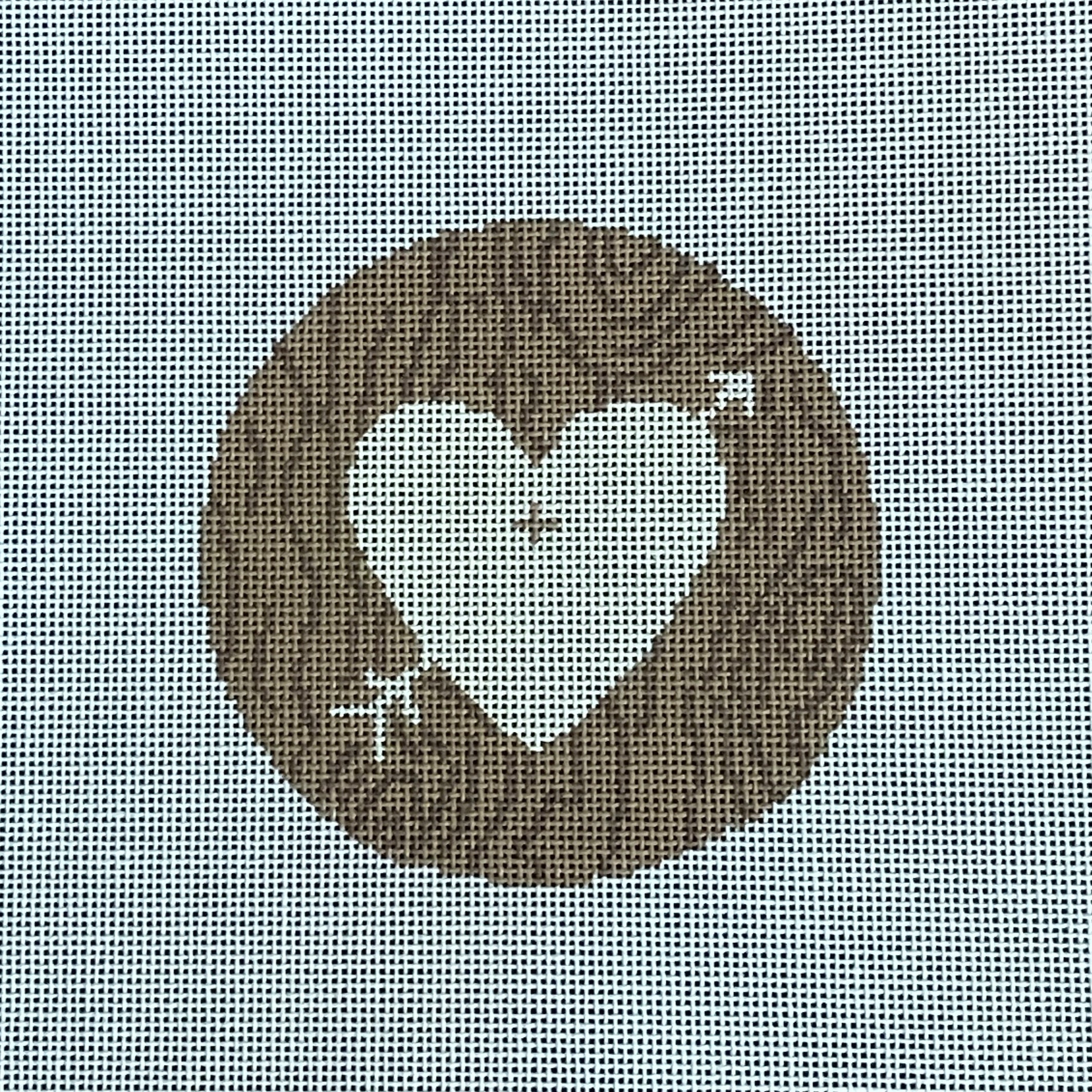 Tree Initials Round – The Needlepoint Clubhouse